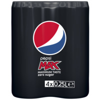 Pepsi Zero sugar 4-pack