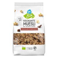 AH Biologisch Krokante muesli chocolade & hazelnoot