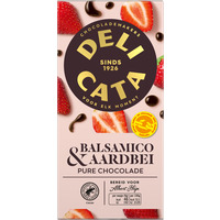 Delicata Reep pure chocolade balsamico & aarbei