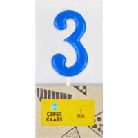 AH Kaars cijfer 3 kleur