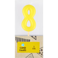 AH Kaars cijfer 8 kleur