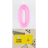 AH Kaars cijfer 0 kleur
