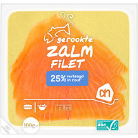 AH Gerookte zalm 30% verlaagd in zout