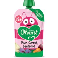 Olvarit Knijpfruit peer wortel rode biet 12m+