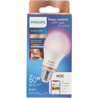 Philips Smart led standaard gekleurd E27 60W