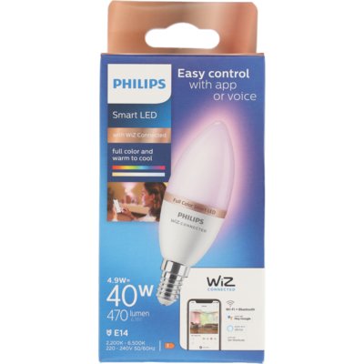 Philips Smart led kaars gekleurd E14 40W