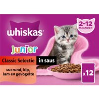 Whiskas Junior classic selectie in saus
