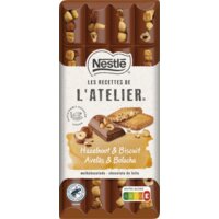 L'Atelier Melkchocoladereep hazelnoot & biscuit