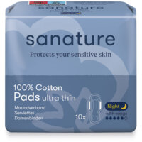 Sanature Katoenen maandverband ultra night