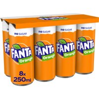 Fanta Orange zero sugar 8-pack