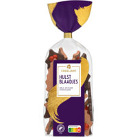AH Excellent Hulstblaadjes melk- en pure chocolade