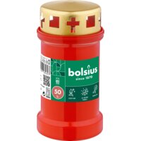Bolsius Herdenkingslicht met deksel rood
