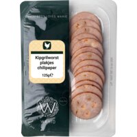 Wahid Kipgrillworst plakjes chilipeper