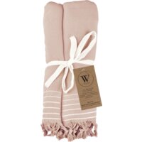 Walra Hamamdoek remade cotton poeder roze