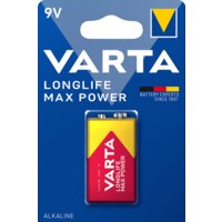 Varta Longlife max power 9V alkaline batterij
