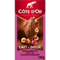 Côte d'Or Chocoladereep rozijnen hele hazelnoot
