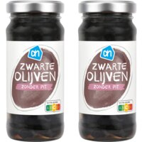 AH Zwarte olijven zonder pit 2-pack
