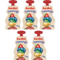 Danoontje Knijpyoghurt aardbei 5-pack