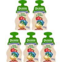 Danoontje Knijpyoghurt appel en aardbei 5-pack