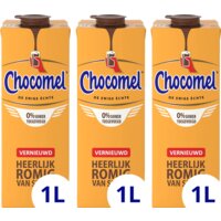 Chocomel 0% suiker 1L 3-pack
