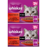 Whiskas 7+ Classic selectie Kattenvoer 2-pack