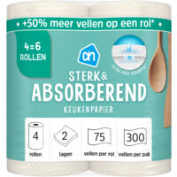 AH Keukenpapier sterk & abs 4=6 rollen