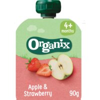Organix Knijpfruit appel & aardbei 4m+