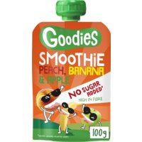 Goodies Knijpfruit smoothie perzik, banaan 3+