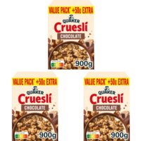 Quaker Cruesli chocolate value pack 3-pack