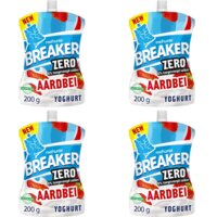 Melkunie Breaker zero aardbei yoghurt 4-pack