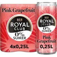 Royal Club Pink grapefruit 0% suiker 4-pack
