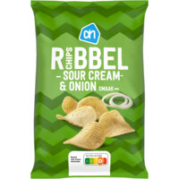 AH Ribbelchips sour cream & onion