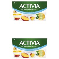 Activia Yoghurt perzik 0% 2-pack