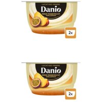 Danio kwark perzik passievrucht 2-pack