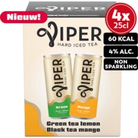Viper Hard iced tea green & mango 4-pack