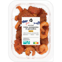 AH Roerbak zalm pangasius garnalen curry