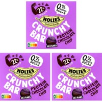 Holie's Crunchy Bar Protein Choc Chip 3-pack