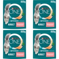 Purina ONE ONE Adult rijk aan zalm 4-pack