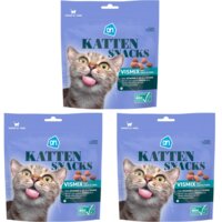 AH Kattensnacks vismix zalm en forel 3-pack