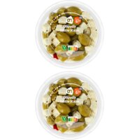 AH Groene olijven met witte kaas 2-pack