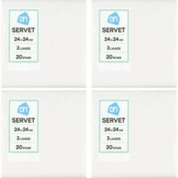 AH Servetten wit 3-laags 4-pack