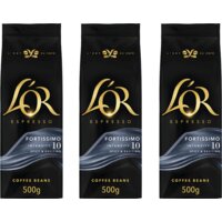 L'OR Espresso fortissimo coffee beans 3-pack