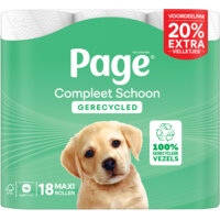 Page Compleet schoon gerecycled toiletpapier