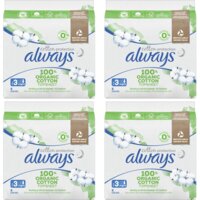 Always Maandverband Cotton Night 4-pack
