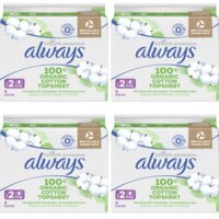 Always Maandverband Cotton Long 4-pack
