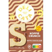 Delicata Chocoladeletter wit koffie crunch