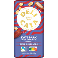 Delicata Reep date bark pure chocolade