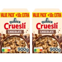 Quaker Cruesli chocolate value pack 2-pack