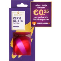 AH Excellent Kerstballen rood roze