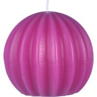 AH Excellent Vormkaars rond ribbel roze